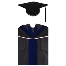 訂製教育大學教育學院國際行政藝術碩士畢業袍  黑色灰泥板帽畢業帽 黑色辮子和流蘇帽穗 碩士畢業袍製衣廠DA190 訂製教育大學教育學院國際行政藝術碩士畢業袍  黑色灰泥板帽畢業帽 黑色辮子和流蘇帽穗 碩士畢業袍製衣廠DA190